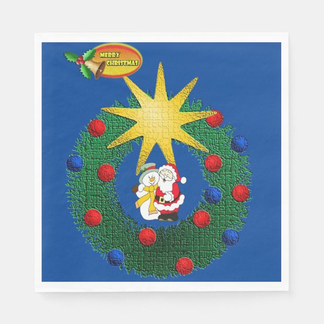 Pappra julklappar, God jul Pappersservett (Framsidan)