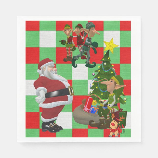 Pappra julklappar, God jul Pappersservett (Framsidan)
