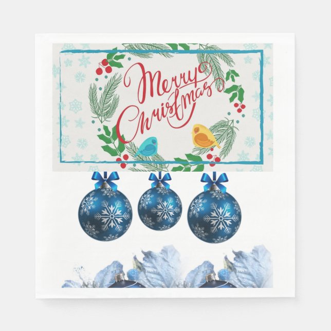 Pappra julklappar, God jul Pappersservett (Framsidan)