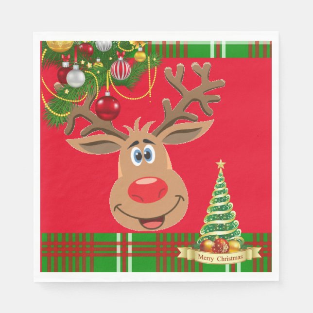 Pappra julklappar, God jul Pappersservett (Framsidan)