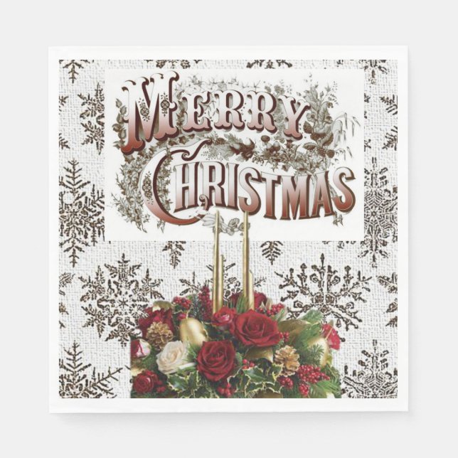 Pappra julklappar, God jul Pappersservett (Framsidan)