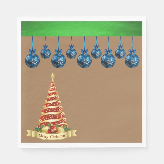 Pappra julklappar, God jul Pappersservett (Framsidan)