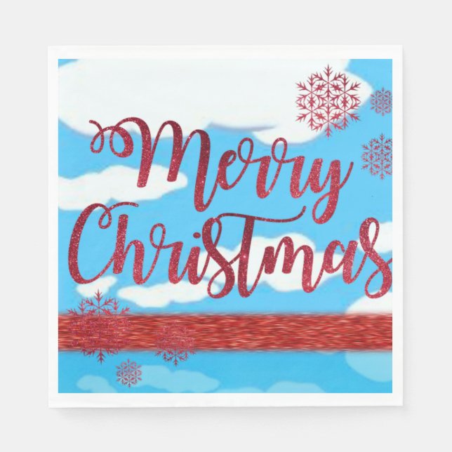 Pappra julklappar, God jul Pappersservett (Framsidan)