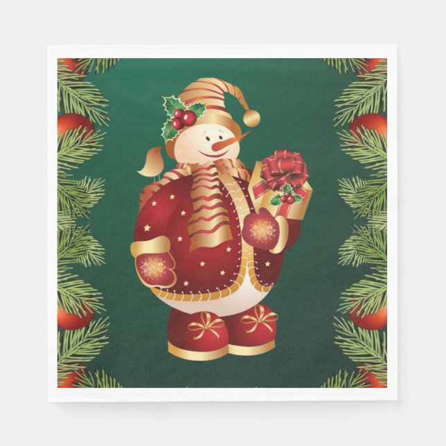 Pappra julklappar, God jul Pappersservett (Framsidan)
