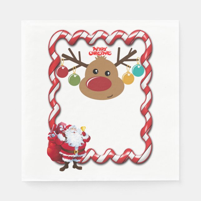 Pappra julklappar, God jul Pappersservett (Framsidan)