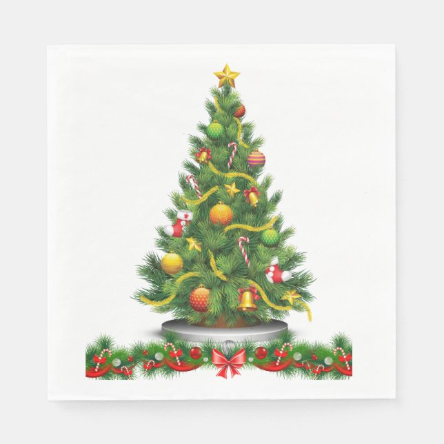 Pappra julklappar, God jul Pappersservett (Framsidan)