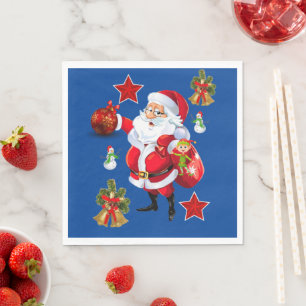 Pappra julklappar, God jul Santa Pappersservett