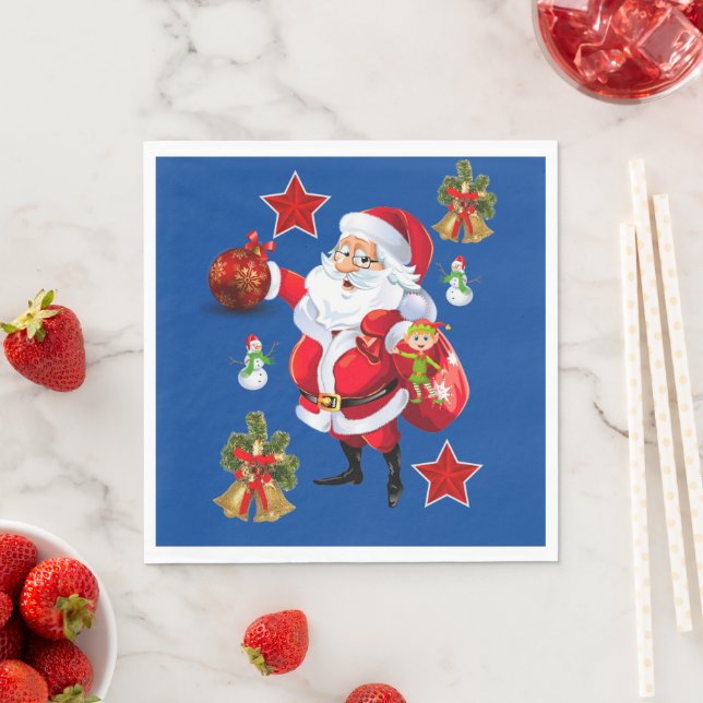 Pappra julklappar, God jul Santa Pappersservett (Insitu)