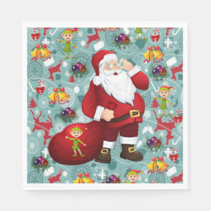 Pappra julklappar, God jul, Santa Pappersservett
