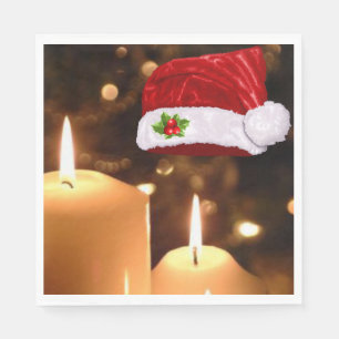 Pappra julklappar, julljus pappersservett