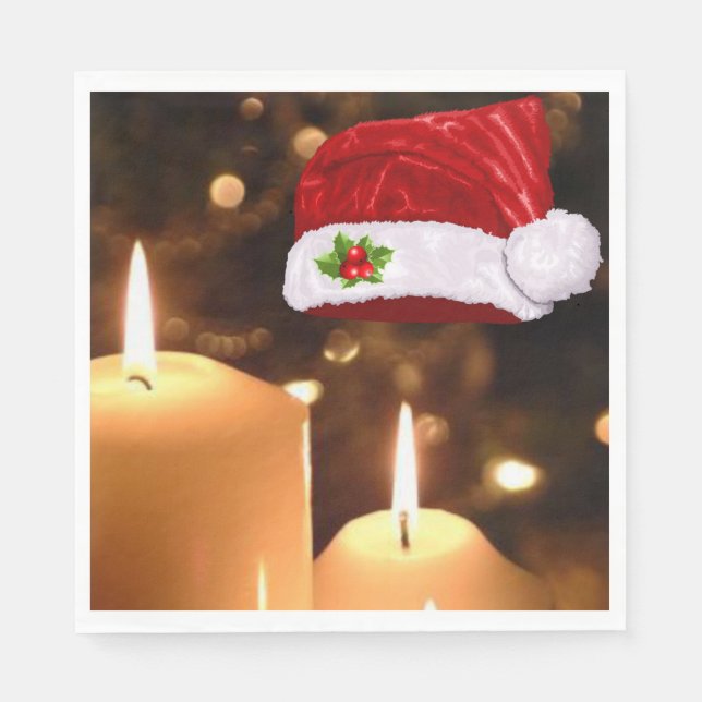 Pappra julklappar, julljus pappersservett (Framsidan)