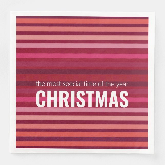 Pappra julklappar med tranberry Rand Pappersservett (Framsida)