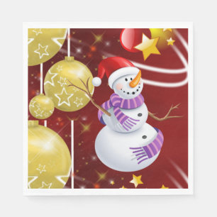 Pappra julklappar, Snögubbe Pappersservett