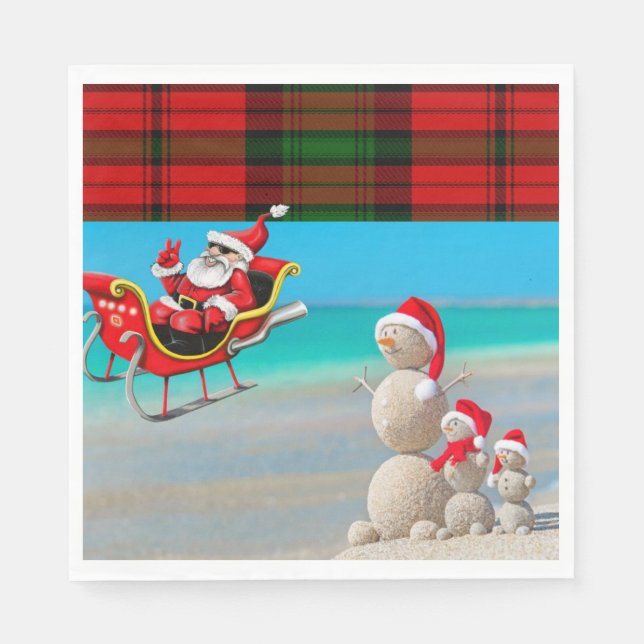 Pappra julklappar, tomten pappersservett (Framsidan)