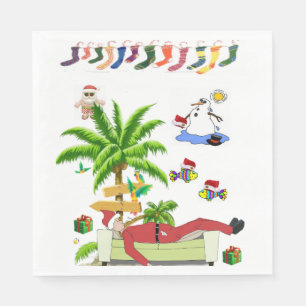 Pappra julklappar, tomten pappersservett