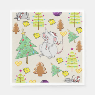 Pappra julklappor, Mouse Mice Cheese Pappersservett