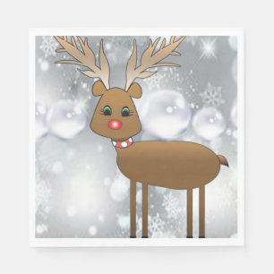 Pappra julservetter, renar pappersservett