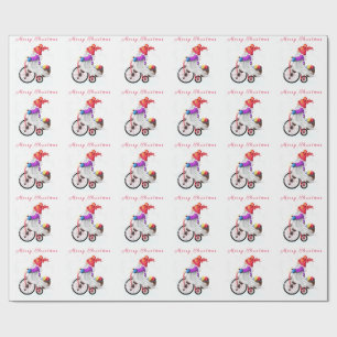 Pappra jultomten med Bike och Gift Presentpapper