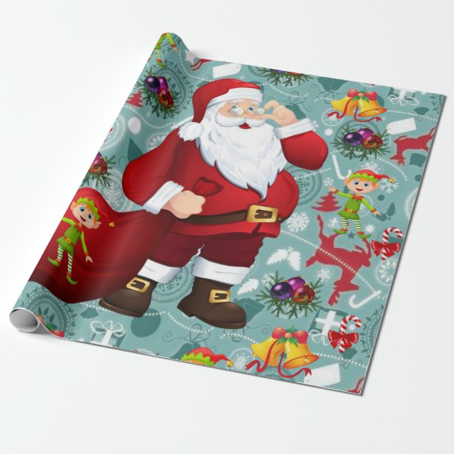 Pappra jultomten presentpapper (Utrullad)