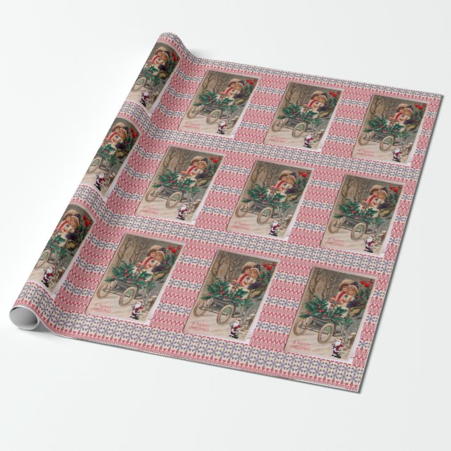 Pappra jultomten presentpapper (Utrullad)