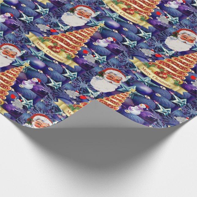 Pappra jultomten Träd Presentpapper (Hörn)