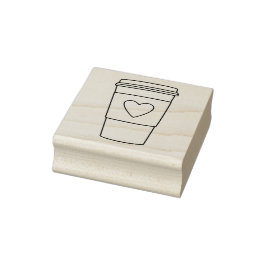 Pappra kaffet Kopp Art Frimärke Stämpel