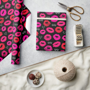 Pappra Kisses XOXO Red and Rosa Wrapping Presentpapper