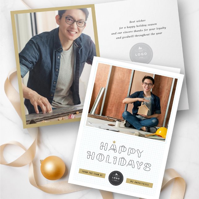 Pappra klipp Glad helg Blue Grids Business (Skapare uppladdad)