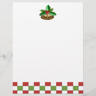 Pappra klockor och Holly jul Brev