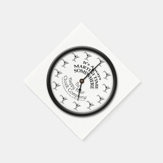 PAPPRA KOCKTAIL NAPKINS - ALLTID MARTINI TIME PAPPERSSERVETT (Hörn)