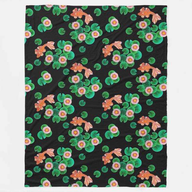 Pappra Koi Pond Fleecefilt (Framsidan)