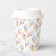 Pappra kopp-födelsedag med utsökt glass.