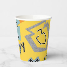 Pappra Kopp "Hanukkah Lycklig Glitzy Art" 8 oz.