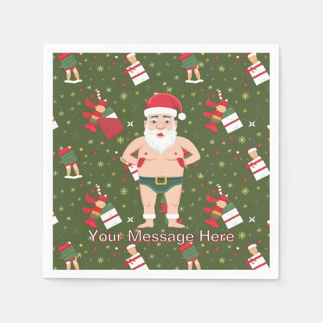 Pappra Kopp, stackars Dirty Santa Collection Pappersservett (Framsidan)