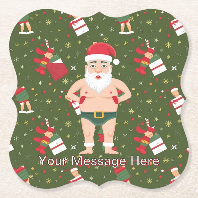 Pappra Kopp, stackars Dirty Santa Collection Underlägg Papper (Framsida)