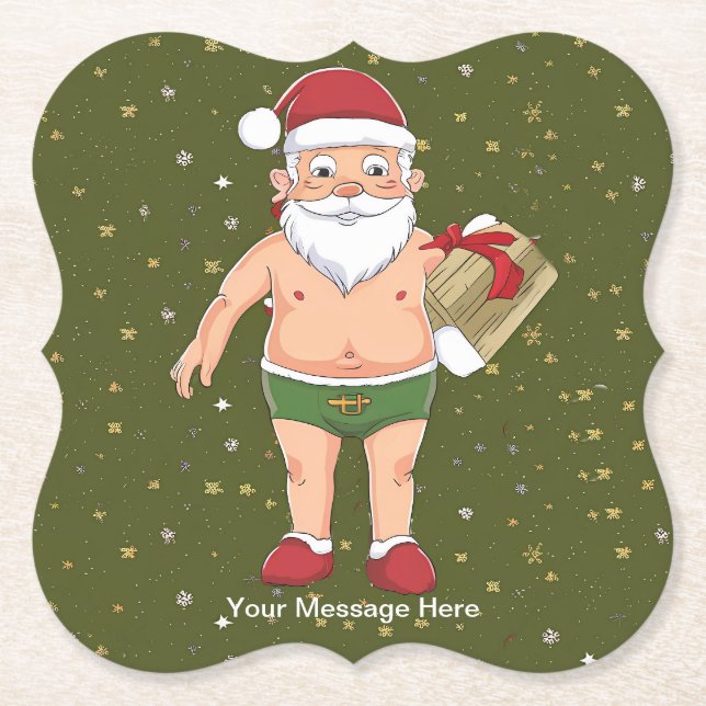 Pappra Kopp, stackars Dirty Santa Collection Underlägg Papper (Framsida)