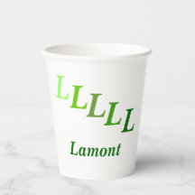 Pappra Kopp - styrt Initialer, Namn i Gröntar