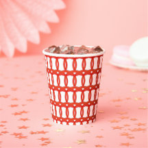 Pappra Kopp - Vävt Ringar i rött