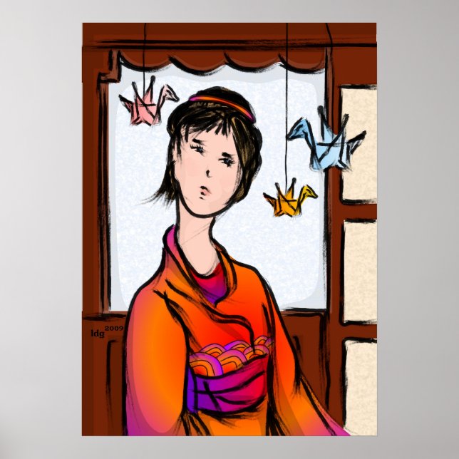 Pappra kranar i Poster flyg (Framsidan)