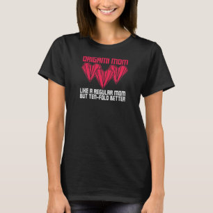Pappra kvinnor som viker Origami Papper Crane Pun T Shirt