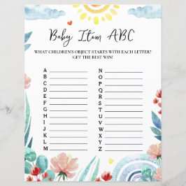 Pappra Lakan-babyduschspelet "Baby Item ABC".