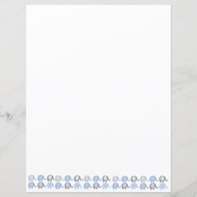 Pappra Lakan - Blå och Grått-elefanter (Framsida)