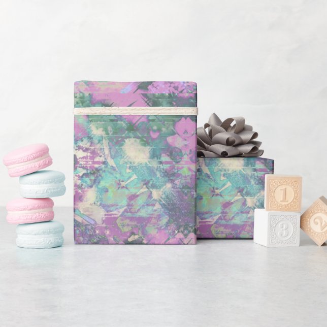 Pappra Lavender Mönster Wrapping Presentpapper (Baby Shower)