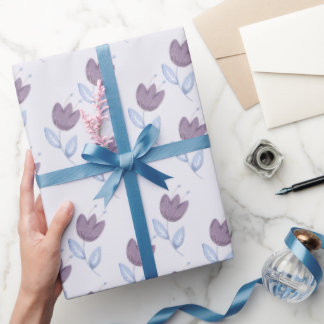 Pappra Lilaktuliper Presentpapper