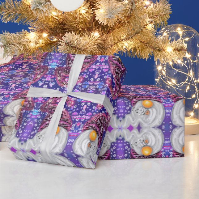 Pappra Lycklig Gnomes Presentpapper (Helgdagar)