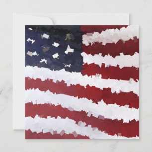 Pappra Mache American Flagga Inbjudningar