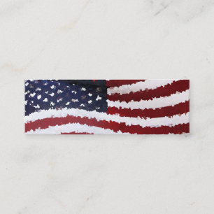 Pappra Mache American Flagga Mini Visitkort