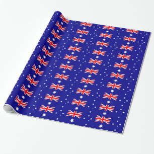 Pappra med Australiens Flagga Presentpapper