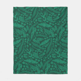 Pappra moderna botaniska pålagor fleecefilt