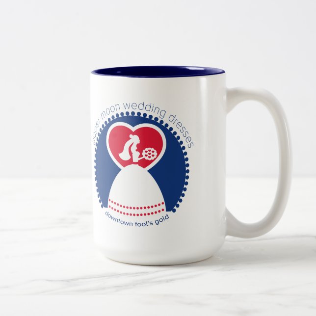 Pappra Mugg-Dumbom för månebröllopBoutique guld Två-Tonad Mugg (Höger)
